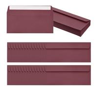 PATIKIL 60 Pack Wine Red #10 Business Envelopes, Colored Self Seal Letter Size Envelopes for Business Mailing Office Checks Invitation, 24.1 x 10.5 cm