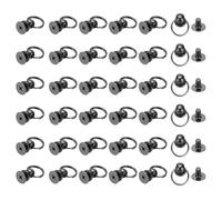 PATIKIL 60 Pcs 0.28"x0.22" Screwback Round Head Rivet with Single Ring, Leather Rivet Kit Metal Handmade DIY Purse Bag Belt Hardware Accessory for Leather Crafting Handbags, Gunmetal