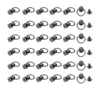 PATIKIL 60 Pcs 0.31"x0.24" Screwback Round Head Rivet with Single Ring, Leather Rivet Kit Metal Handmade DIY Purse Bag Belt Hardware Accessory for Leather Crafting Handbags,Gunmetal