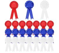 PATIKIL 60 Pcs Award Ribbons, 1st, 2nd, 3rd Place Winner Recognition Ribbon Blank Prize Ribbons Participation Medal Ribbons for Competition Sports Event, Blue, White, Red