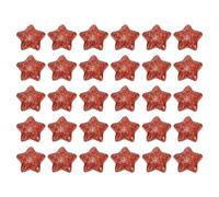 PATIKIL 60 Pcs Flat Back Resin Charms, Glitter Charms Bulk Mini Star Shape Flat Back Beads Embellishments for DIY Crafts Phone Case, Red