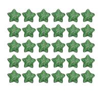 PATIKIL 60 Pcs Flat Back Resin Star Beads, Glitter Charms Bulk Mini Star Shape Flat Back Beads Embellishments for DIY Crafts Phone Case, Green