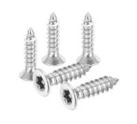 PATIKIL 60 Pcs Flat Head Torx/Star Screws, M3 x 12mm Torx Drive Self Tapping Wood Screws Stainless Steel Countersunk Tamper Proof Screw with T10 Bit for Wood Soft Metal