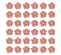 PATIKIL 60 Pcs Flower Iron on Patches, Embroidered Sew on Applique Repair Patch for Backpacks Clothing Shoes Hats DIY, Dark Pink