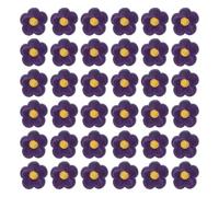 PATIKIL 60 Pcs Flower Iron on Patches, Embroidered Sew on Applique Repair Patch for Backpacks Clothing Shoes Hats DIY, Dark Purple