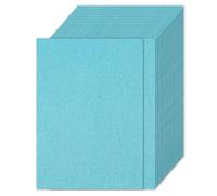 PATIKIL 60 Sheets Light Blue Glitter Cardstock Paper, A4 (8.3 x 11.7 Inch) 250gsm Premium Sparkly Paper for Scrapbook Card Making DIY Art Projects Wedding Party