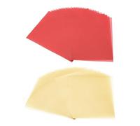 PATIKIL 60 Sheets Vellum Paper 8.5x11inches, Printable Translucent Paper 100GSM Colored for Invitations Laser Inkjet Printing Card Making Crafting Wedding Tracing, Red/Beige Gold