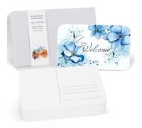 PATIKIL 60 Sheets Watercolor Postcards, 100% Cotton 4x6 Inch Blank Rounded Corners Water Color Paper Post Cards Cold Pressed for Mailing Art Painting Drawing, 140lb/300 GSM(White Box)