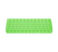 PATIKIL 60 wells Tube Rack, 1pcs Vial Rack Double panel Centrifuge Tube Holder for Microcentrifuge Tubes 0.2/0.5/1.5/2ml, Green