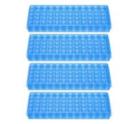 PATIKIL 60 Wells Tube Rack, 4 Pcs Vial Rack Double panel Centrifuge Tube Holder for Microcentrifuge Tubes 0.2/0.5/1.5/2ml, Blue