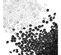 PATIKIL 6000Pcs Clear Acrylic Wedding Diamonds 4mm Table Scatter Confetti Crystals Vase Fillers Gems for Table Centerpiece Bridal Shower Party (4000Pcs Clear and 2000Pcs Black)