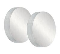 PATIKIL 6061 Aluminum Disc, 2 Pcs 2x2/5 Inch Round Flat Plain Aluminum Metal Plate for Industrial Crafting DIY