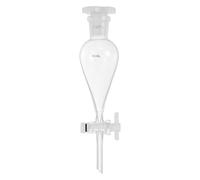 PATIKIL 60ml Conical Separating Funnel, Borosilicate Glass Heavy Wall Lab Separatory Funnel with 24/29 Joints and PTFE Stopcock for Titration Extraction