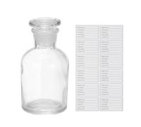PATIKIL 60ml Glass Reagent Bottle, Narrow Mouth Reagent Media Storage Bottle with Ground Stopper for Lab Water Reagent Liquids Chemistry Science Vase Perfume, Clear(2.1 oz)