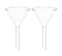 PATIKIL 60mm Glass Funnel, 2 Pack Short Stem Scientific Borosilicate Glass Heavy Wall Funnel for Filling Water Bottle Home Lab Kitchen Use