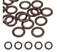 PATIKIL 60mm Natural Wooden Rings, 10 Pack Wood Ring Round Linking Rings Wood Loop Circle for Craft Pendant DIY Jewelry Making Macrame, Dark Brown