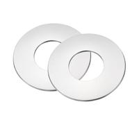 PATIKIL 60mm Plumbing Cover Plates, 2 PCS Stainless Steel Wall Split Flange Pipe Cover Decoration Escutcheon Plate Collar Flange Decoration for Wall Stove Chimney Pipe Tube Hole