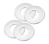 PATIKIL 60mm Plumbing Cover Plates, 4 PCS Stainless Steel Wall Split Flange Pipe Cover Decoration Escutcheon Plate Collar Flange Decoration for Wall Stove Chimney Pipe Tube Hole