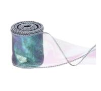 PATIKIL 60mm Wide Wired Chiffon Ribbon, 9.1m Sheer Wired Organza Ribbon Fishtail Yarn Gift Ribbons for Crafts Gift Wrapping Floral Bouquet,Emerald Green