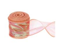 PATIKIL 60mm Wide Wired Chiffon Ribbon, 9.1m Sheer Wired Organza Ribbon Fishtail Yarn Gift Ribbons for Crafts Gift Wrapping Floral Bouquet,Cherry Red