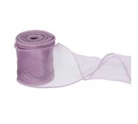 PATIKIL 60mm Wide Wired Chiffon Ribbon, 9.1m Sheer Wired Organza Ribbon Fishtail Yarn Gift Ribbons for Crafts Gift Wrapping Floral Bouquet,Eggplant Purple