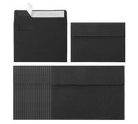 PATIKIL 60Pack A2 Envelopes, Self Seal Black Invitation Envelopes for Postcard Wedding Greeting Cards Photos Announcement Mailing, 14.6 x 11.1cm Size