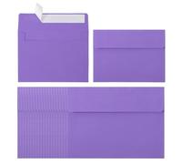 PATIKIL 60Pack A2 Envelopes, Self Seal Dark Purple Invitation Envelopes for Postcard Wedding Greeting Cards Photos Announcement Mailing, 14.6 x 11.1cm Size