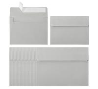 PATIKIL 60Pack A2 Envelopes, Self Seal Gray Invitation Envelopes for Postcard Wedding Greeting Cards Photos Announcement Mailing, 14.6 x 11.1cm Size