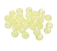 PATIKIL 60pcs Acrylic Beads, 12mm Cute Beads Bulk Spacer Bead Bubble Ab Crystal Plastic Candy Loose Round Pearl Bead,Yellow