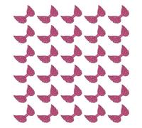 PATIKIL 60Pcs Angel Wings for Crafts, Glitter Mini Angel Wings Ornament Fabric Wings Sew on Doll Patches Embellishment for Hair Accessories DIY Crafts, Rose Red