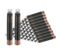 PATIKIL 60Pcs Fountain Pen Ink Cartridges, 3.4mm Bore Diameter Fountain Ink Refill Standard International Refill Cartridges for Pen Writing Business, Brown