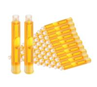 PATIKIL 60Pcs Fountain Pen Ink Cartridges, 3.4mm Bore Diameter Fountain Ink Refill Standard International Refill Cartridges for Pen Writing Business, Yellow