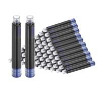 PATIKIL 60Pcs Fountain Pen Ink Cartridges, 3.4mm Bore Diameter Fountain Ink Refill Standard International Refill Cartridges for Pen Writing Business, Dark Blue