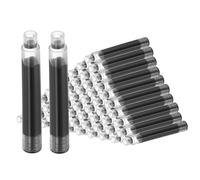 PATIKIL 60Pcs Fountain Pen Ink Cartridges, 3.4mm Bore Diameter Fountain Ink Refill Standard International Refill Cartridges for Pen Writing Business, Black