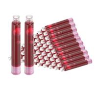 PATIKIL 60Pcs Fountain Pen Ink Cartridges, 3.4mm Bore Diameter Fountain Ink Refill Standard International Refill Cartridges for Pen Writing Business, Dark Pink