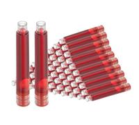 PATIKIL 60Pcs Fountain Pen Ink Cartridges, 3.4mm Bore Diameter Pen Ink Refill Standard International Refill Cartridges for Writing Business, Red