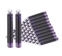 PATIKIL 60Pcs Fountain Pen Ink Cartridges, 3.4mm Bore Diameter Pen Ink Refill Standard International Refill Cartridges for Writing Business, Purple
