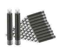 PATIKIL 60Pcs Fountain Pen Ink Cartridges, 3.4mm Bore Diameter Pen Ink Refill Standard International Refill Cartridges for Writing Business, Black