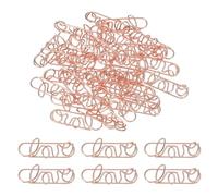 PATIKIL 60pcs Paper Clip, Love Shape Paper Clip Small Cute Rust-Proof Metal Strong Durable Bulk for Office Home Rust-Proof Metal Strong Durable Bulk for Office Home, 34mm, Rose Gold