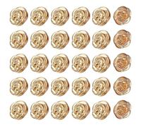 PATIKIL 60Pcs Rose Flower Buttons, 13mm 1/2" Acrylic Cute Buttons for Clothes Decorative Sewing Accessories for DIY Crafts Shirts Blouse Sweaters, Coffee/Gold