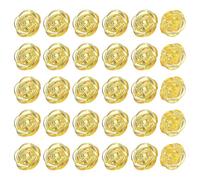 PATIKIL 60Pcs Rose Flower Buttons, 13mm 1/2" Acrylic Cute Buttons for Clothes Decorative Sewing Accessories for DIY Crafts Shirts Blouse Sweaters, Yellow/Gold