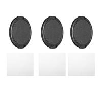 PATIKIL 62mm Lens Cap, 3 Pack Sides Pinch Snap Camera Lens Cover for Front Lens with Cloth, Suitable for 62mm Thread Universal DSLR Lenses for Nikon, for Fujifilm, for Pentax, for Leica
