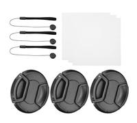 PATIKIL 62mm Lens Cap Set, 3Pack Center Pinch Snap Camera Lens Cover for Front Len Suitable for 62mm Thread Universal DSLR Lenses for Nikon, for Fujifilm, for Pentax, for Leica