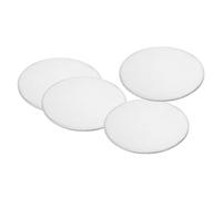 PATIKIL 63mm Steel Disc, 4Pcs Metal Stamping Blanks Tags Circle Round Metal Plate Strike DIY 304 Stainless Steel for Laser Engraving Stamping Craft Name Tag