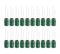 PATIKIL 63V 100uF Electrolytic Capacitors, 20Pcs 8x12mm Aluminum High Frequency Electrolytic Capacitors for TV, LCD Monitor, Refrigerator, Circuit Boards, Green