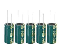 PATIKIL 63V 2200uF Electrolytic Capacitors, 5Pcs 18x35mm Aluminum High Frequency Electrolytic Capacitors for TV, LCD Monitor, Refrigerator, Circuit Boards, Green