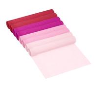 PATIKIL 65.6ft Crepe Paper Roll, 8 Roll 4 Colors 10" Width Soft Paper Streamer Sheet for Craft Flower Making Wrapping Party Birthday Wedding Decoration Christmas Halloween, Pink Series