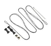 PATIKIL 65.7 Inch Bow String Replacement, Archery Bowstrings Accessories 12 Strands Bowstring with Finger Guard & 2 Brass Nock Points for Traditional Recurve Longbow, Black