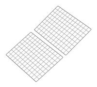 PATIKIL 65x45cm Wire Grid Panel, 2 Pack Board Photo Pictures Memo Display Grid Panels Hanging Organizer Wall Decorative Panel for Home Office Wedding, Black