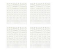 PATIKIL 660 Pcs Acrylic Gem Sticker, 4 Size 3/4/5/6mm Self Adhesive Rhinestones Face Gem Stones Bling Jewelry for Nail Art Craft Clothes DIY Makeup Decoration Party, Beige